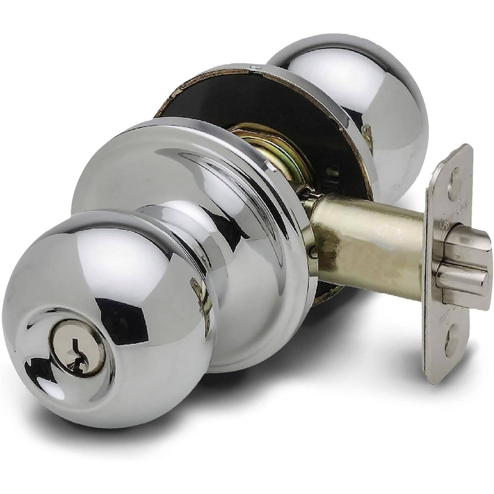 Copper Creek BK2040PS Ball Door Knob, Keyed Entry Function,‎ Polished Stainless